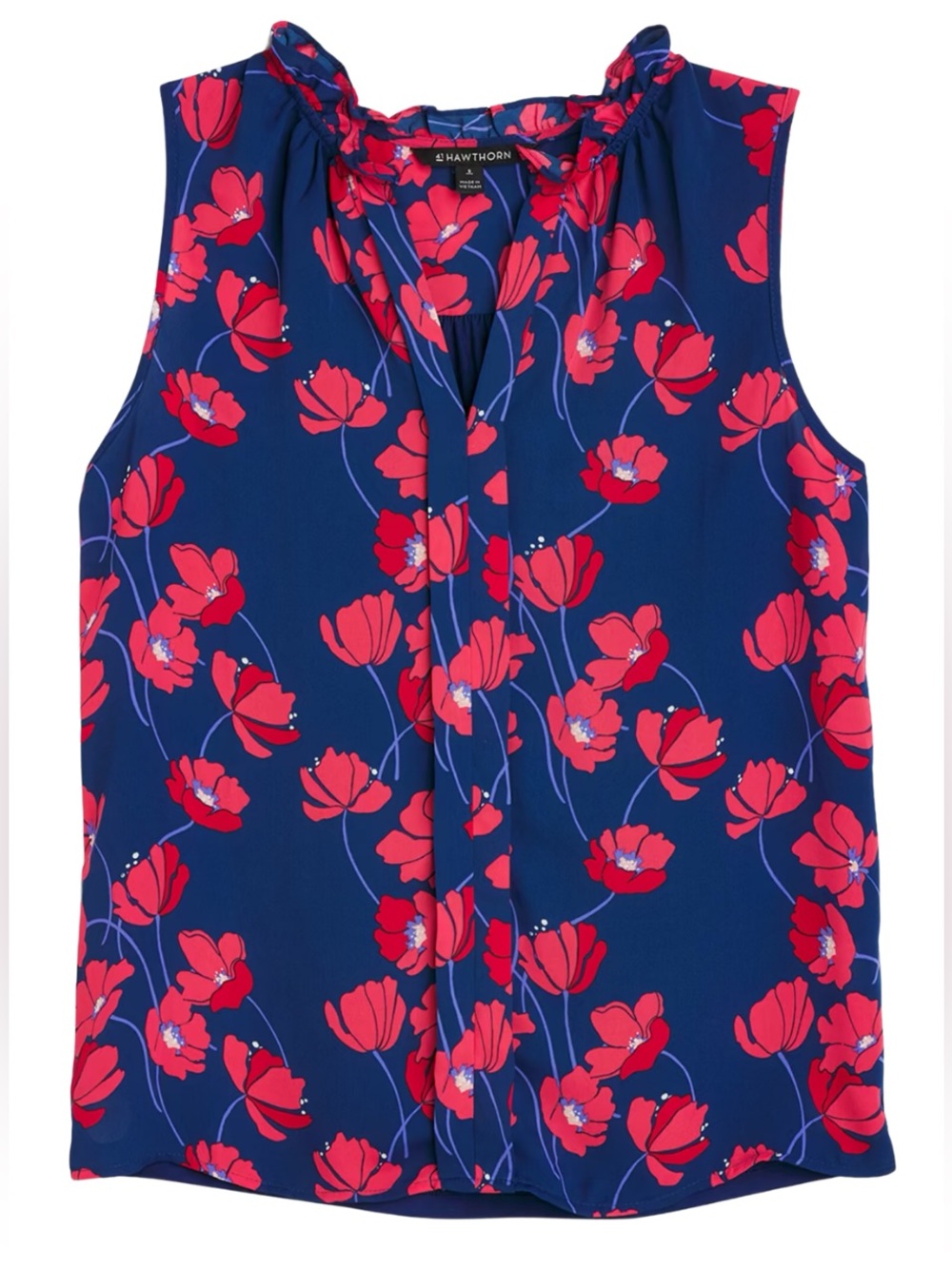 Like New: 41 Hawthorn Ruffle Floral Neck Top | M